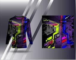 Sports jersey and tshirt template sports design for football racing gaming jersey vector