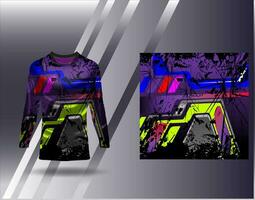 Sports jersey and tshirt template sports design for football racing gaming jersey vector