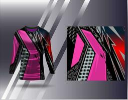 Sports jersey and tshirt template sports design for football racing gaming jersey vector