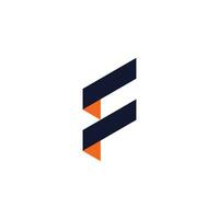 Letter F logo design icone element for initial or business vector