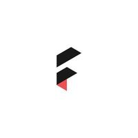 Letter F logo design icone element for initial or business vector