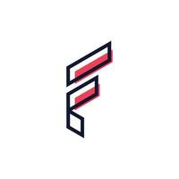 Letter F logo design icone element for initial or business vector