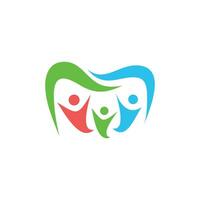 dentista logo diseño icono vector para negocio y cuidado de la salud