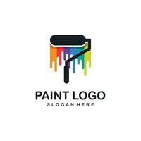 Paint logo design icon element vector with modern style