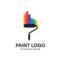 Paint logo design icon element vector with modern style