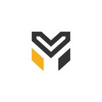 Letter M logo design icon element vector with creative modern style