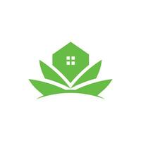 Green house logo design icon element vector with creative modern style