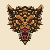 wolf head artwork illustration vector