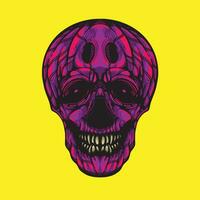 skull head artwork illustration vector