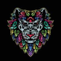 lion head artwork illustration vector