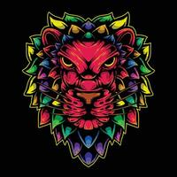 lion head artwork illustration vector