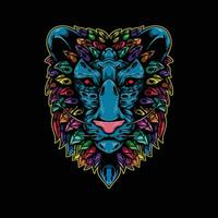 lion head artwork illustration vector