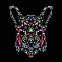 dog head artwork illustration vector