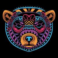 oso cabeza modelo obra de arte ilustración vector