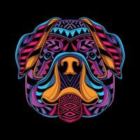 dog face pattern artwork illustration vector