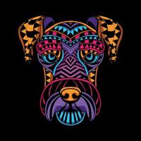 dog face pattern artwork illustration vector