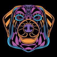 perro cara modelo obra de arte ilustración vector