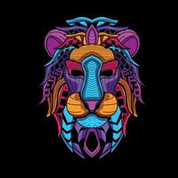 lion head pattern artwork illustration vector