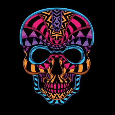 skull pattern artwork illustration