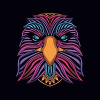 eagle head pattern artwork illustration vector