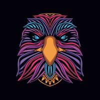 eagle head pattern artwork illustration vector