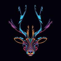 deer head pattern artwork illustration vector