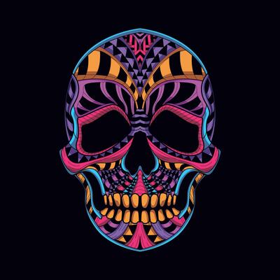 skull pattern artwork illustration