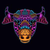 vaca cara modelo obra de arte ilustración vector