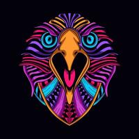 eagle head pattern artwork illustration vector