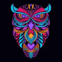 owl pattern artwork illustration vector