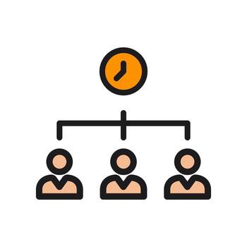 time management time productivity icon,work team.isolated on time background. vector