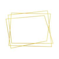Gold geometric polygonal frame vector