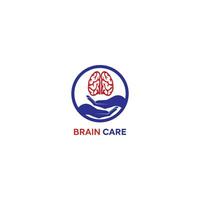 Brain hand vector logo template. This design use mind symbol. Suitable for health, education, business or science.