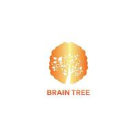 Brian lujo árbol logo con un combinación de un cerebro y árbol para ninguna negocio. vector