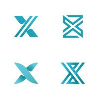 X Logo Design and template. vector