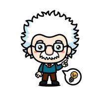 Cute Scientist Cartoon Character vector