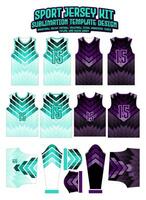 Chevron Triangle Green Jersey Design Sportswear Pattern Template vector