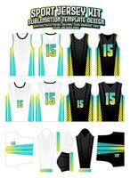 Green Arrow Jersey Design Sportswear Pattern Template vector