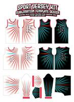 Rays Jersey Design Sportswear Pattern Template vector