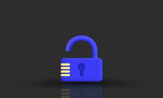 illustration security lock password cartoon vector icon 3d  symbols isolated on background