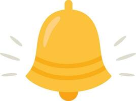 Notification bell icon. The golden alert bell is shaking. vector