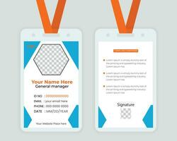 Id card design Template For Your corporate Business vector