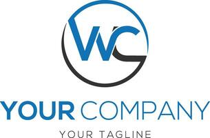 WC abstract letters icon vector template.