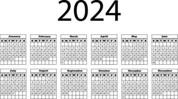 2024 calender design . 2024 new calender design . vector