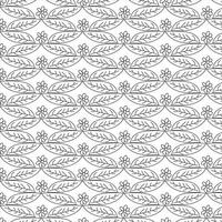 Hand draw leaf and flower icon design abstrack doodle patten . vector