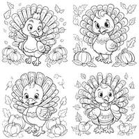 thanksgiving coloring page vector