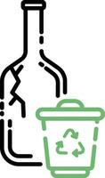 Glass Waste Icon vector