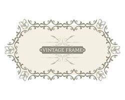 Vintage ornament vector greeting card template. Retro invitation, advertising and space for text. Decorative frame. Vector