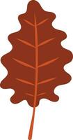 Maroon Autumn Leaf Element vector