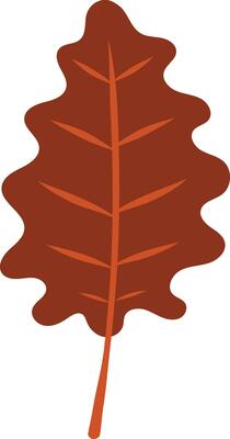 Maroon Autumn Leaf Element